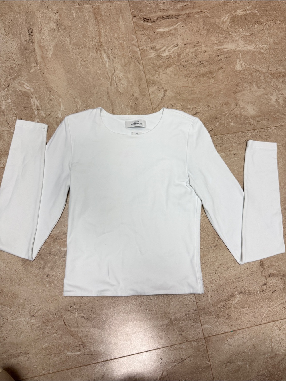 Babaton Contour Crew Neck Top in White